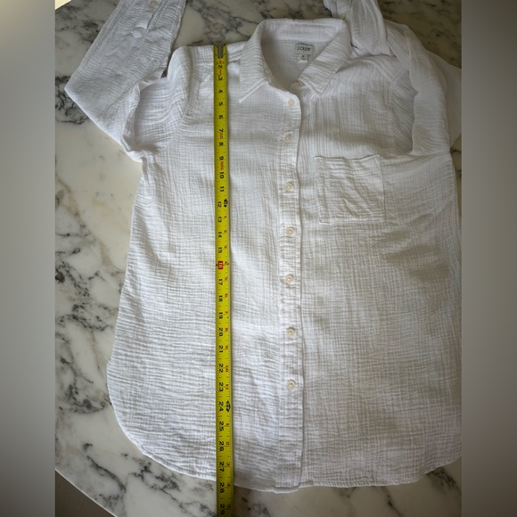 NWT J Crew Factory Gauze Button-Up
White Gauze Shirt 100% Cotton Various Sizes - Picture 9 of 16